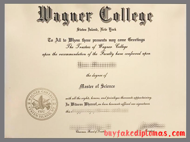 Wagner College Degree, Buy Fake Wagner College Degree