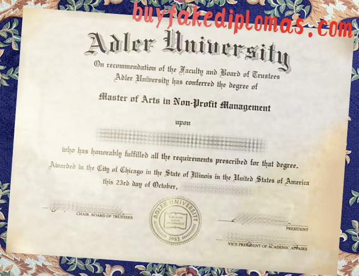Fake Adler University Degree