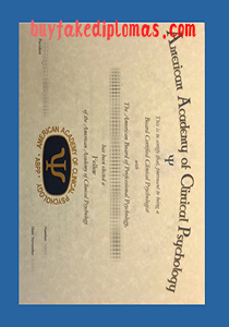 American Academy of Clinical Psychology fake Certificate, American Academy of Clinical Psychology Certificate