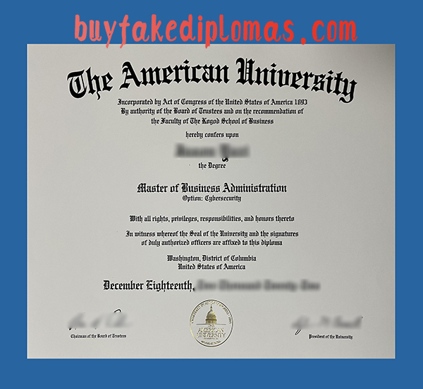 American University MBA Degree, Fake American University MBA Degree