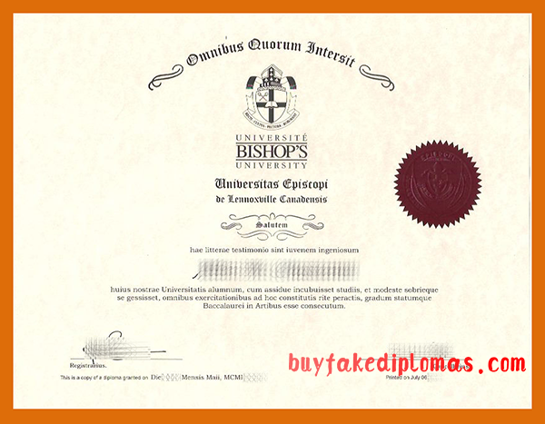 Bishop's University Diploma, Buy Fake Bishop's University Diploma