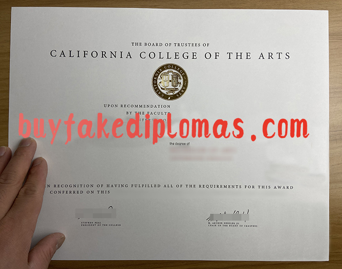California College of the Arts fake diploma