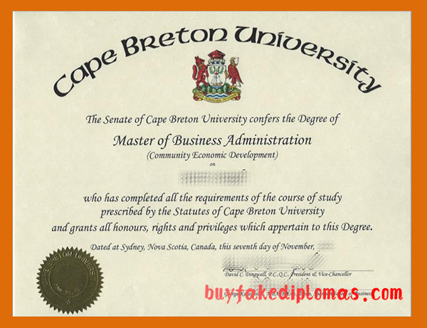 Cape Breton University Degree, Buy Fake Cape Breton University Degree
