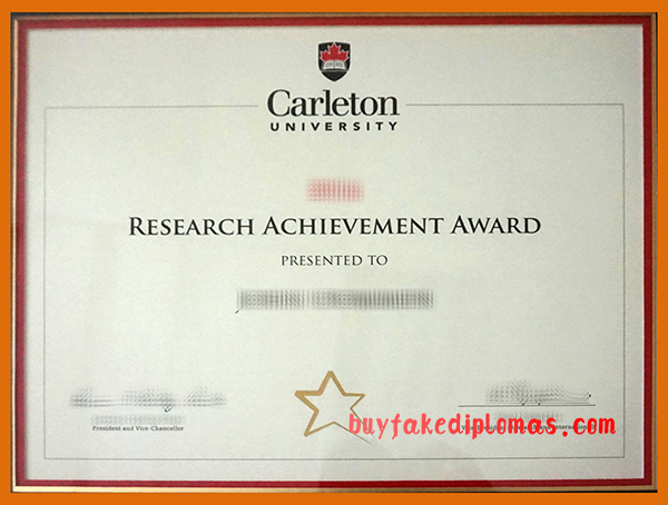 Fake Carleton University Certificate