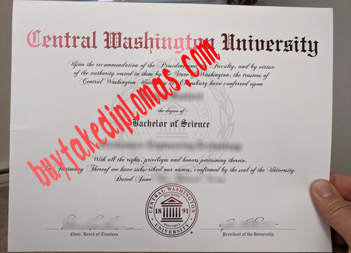 Central Washington University fake diploma