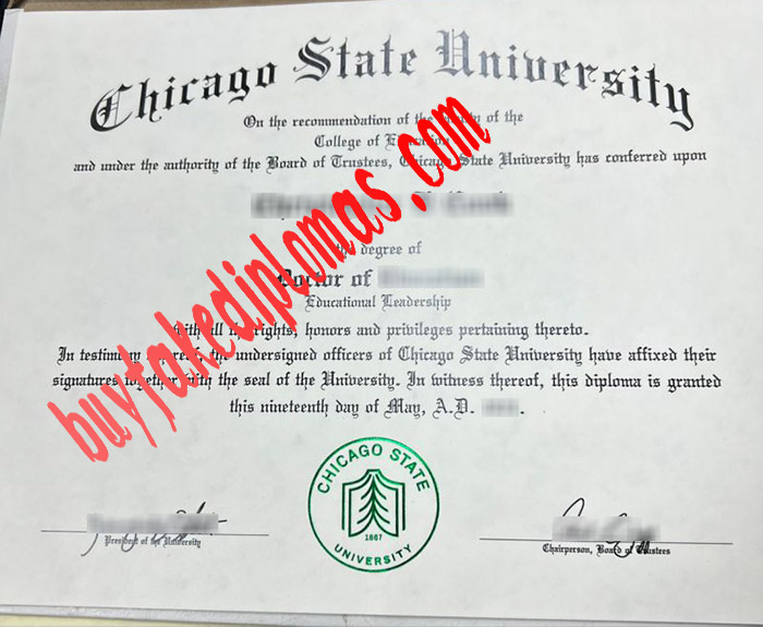 Chicago State University fake diploma