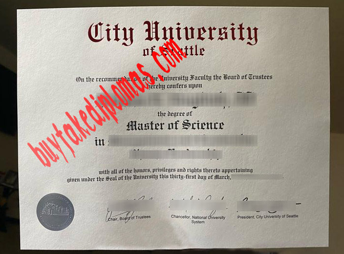 City University of Seattle fake diploma