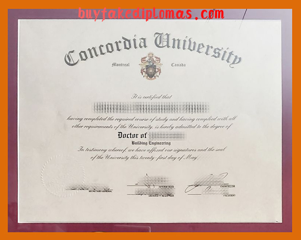 Concordia University Diploma, Fake Concordia University Diploma