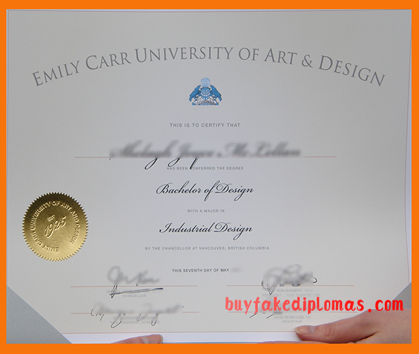 Emily Carr University of Art and Design Degree certificate, Buy Fake Emily Carr University of Art and Design Degree certificate