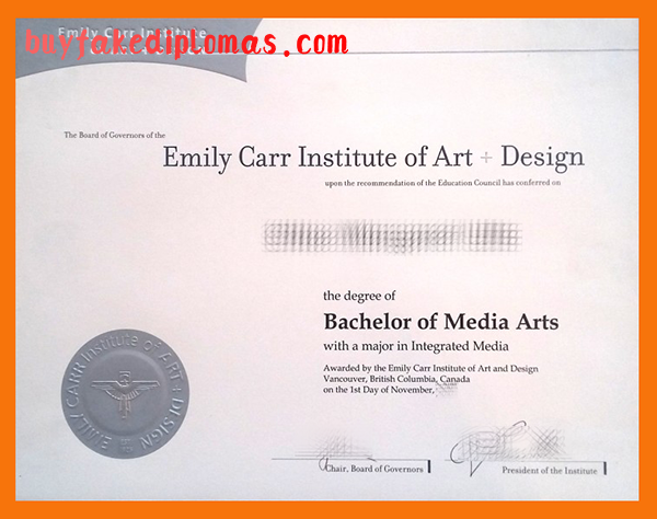 Emily Carr University of Art and Design Degree, Buy Fake Emily Carr University of Art and Design Degree