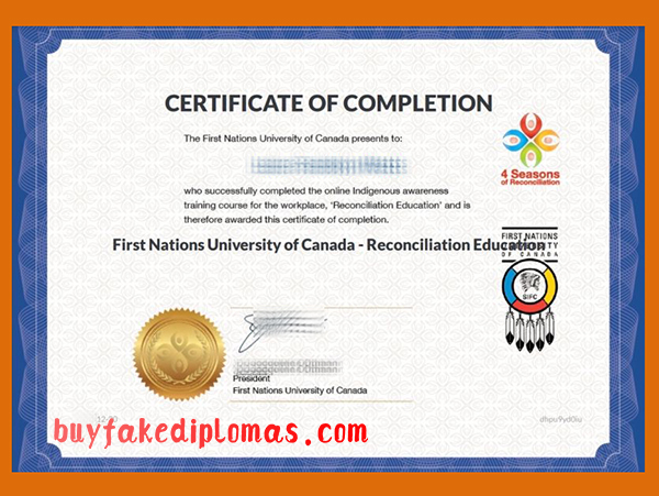 First Nations University of Canada Certificate, Buy Fake First Nations University of Canada Certificate