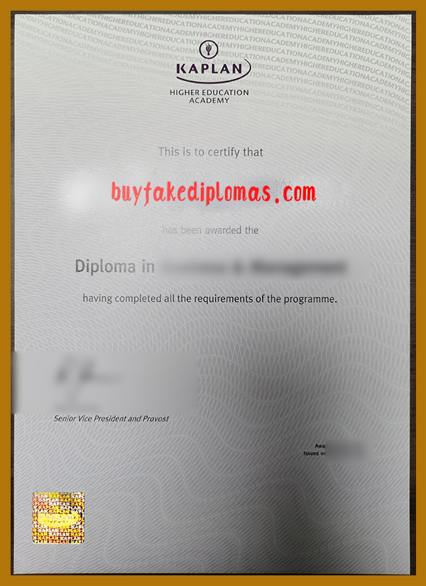 Kaplan Higher Education Diploma, Buy Fake Kaplan Higher Education Diploma