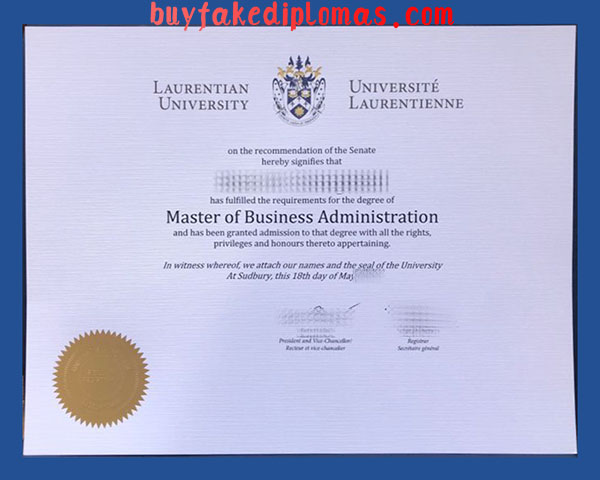 Laurentian University MBA Degree, Buy Fake Laurentian University MBA Degree