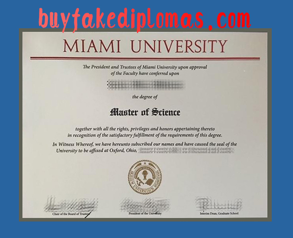 Miami University Degree, Fake Miami University Degree