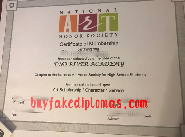 National Art Honor Society Certificate, Fake National Art Honor Society Certificate
