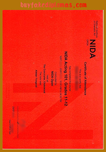 National Institute of Dramatic Art Certificate, fake National Institute of Dramatic Art Certificate