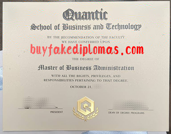 Quantic School of Business and Technology MBA Diploma, Fake Quantic School of Business and Technology MBA Diploma