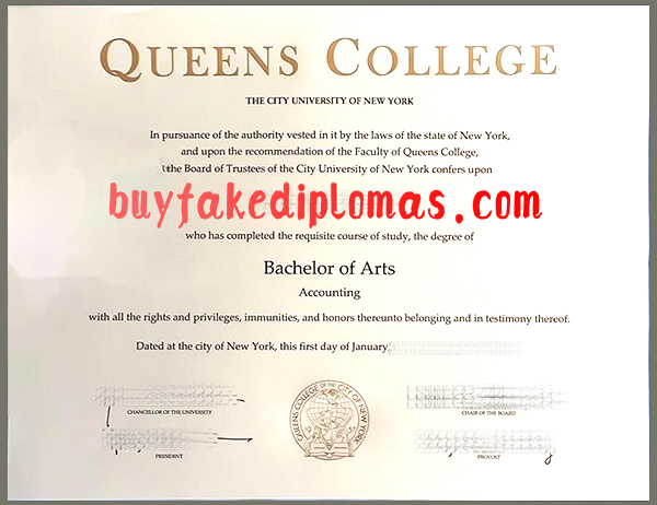 Queens College Degree, Fake Queens College Degree