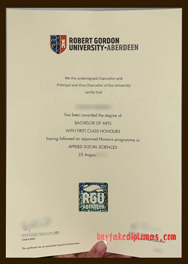 Robert Gordon University Degree, Buy Fake Robert Gordon University Degree