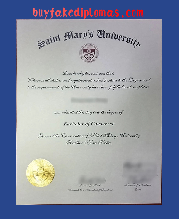 Saint Mary’s University Degree Certificate, Fake Saint Mary’s University Degree Certificate