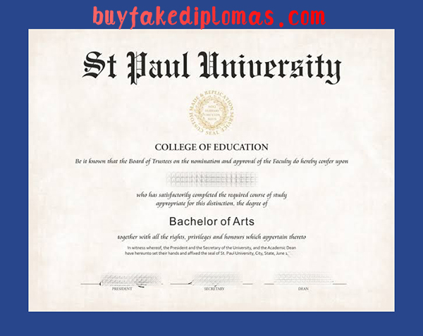 Saint Paul University Degree, Fake Saint Paul University Degree