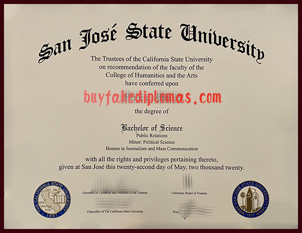 San José State University Degree, Fake San José State University Degree