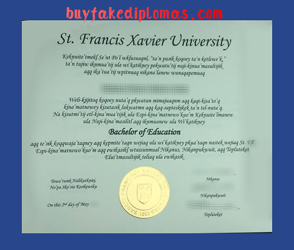 St. Francis Xavier University Degree, Fake St. Francis Xavier University Degree