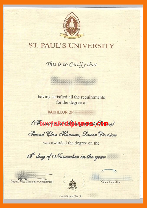 St. Pauls University Degree, Buy Fake St. Pauls University Degree