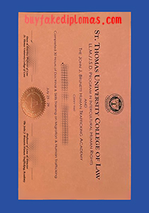 St. Thomas University Certificate, Fake St. Thomas University Certificate