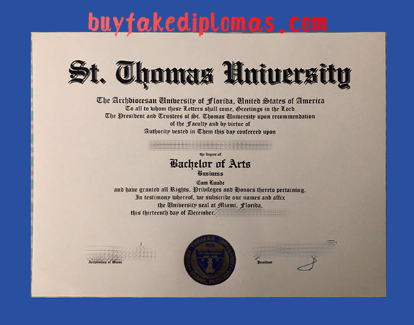 St. Thomas University Diploma, Fake St. Thomas University Diploma