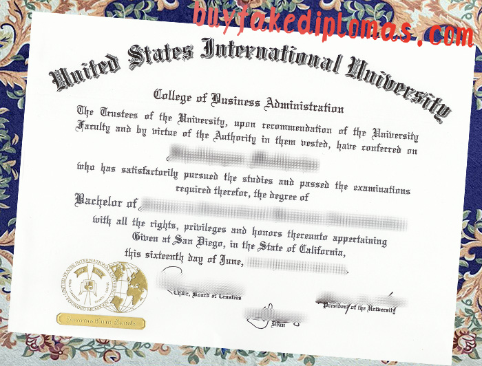 Fake United States International University Degree