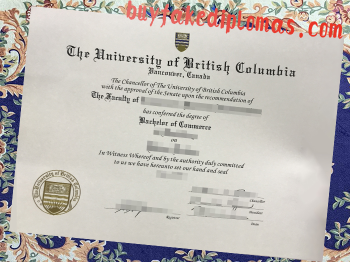 Fake University of British Columbia Degree