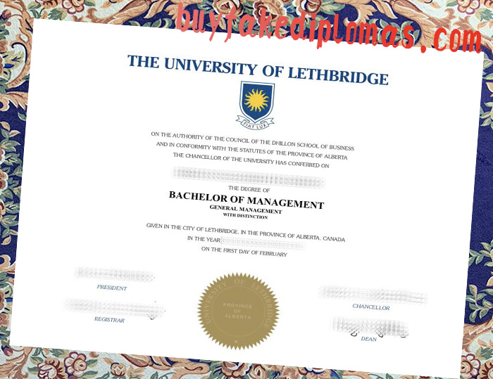 Fake University of Lethbridge Degree