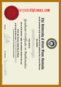 University of Notre Dame Australia Certificate, Buy Fake University of Notre Dame Australia Certificate