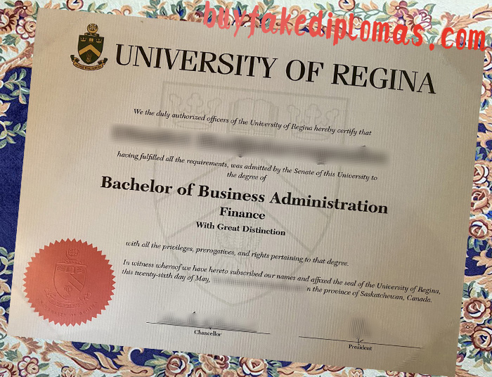 Fake University of Regina Degree