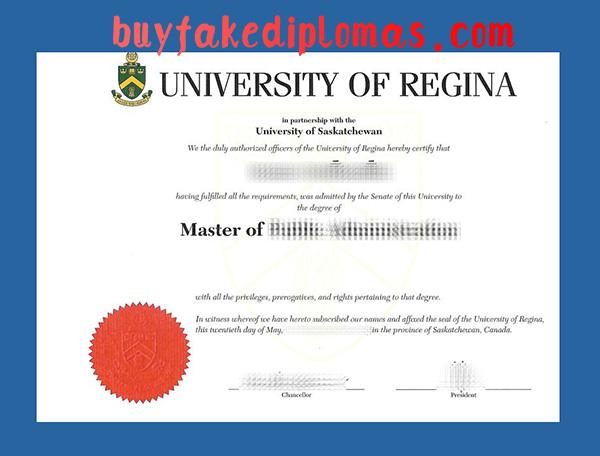 University of Regina Degree Certificate, Fake University of Regina Degree Certificate