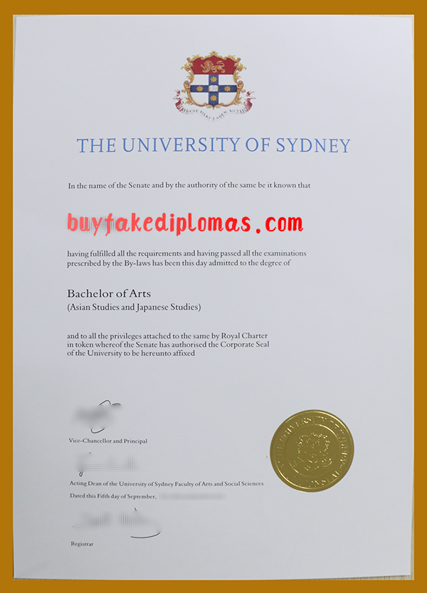 Fake University of Sydney Degree