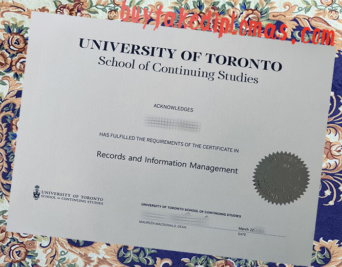 Fake University of Toronto Certificate