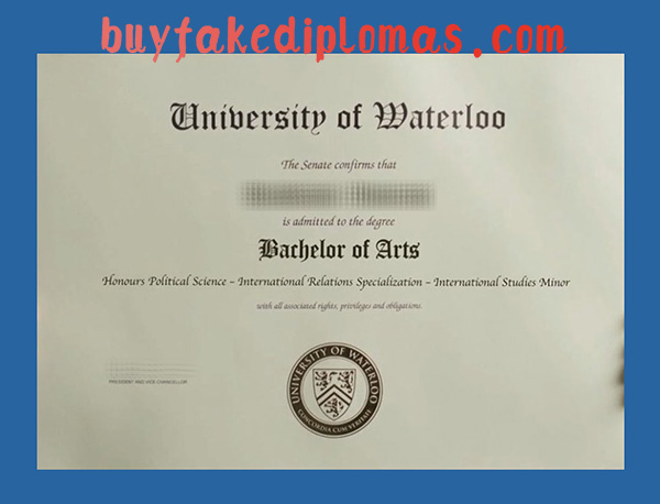 University of Waterloo Degree Certificate, Fake University of Waterloo Degree Certificate