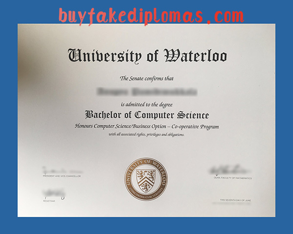 University of Waterloo Diploma, Fake University of Waterloo Diploma