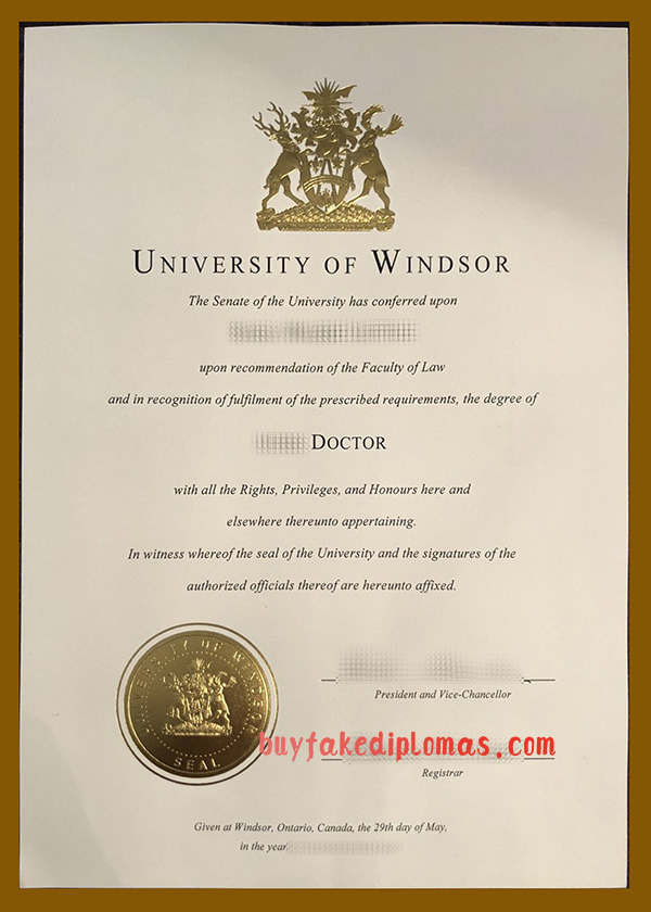  fake University of Windsor Degree