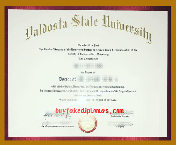 Valdosta State University Degree, fake Valdosta State University Degree