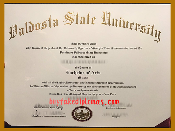 Fake Valdosta State University Diploma