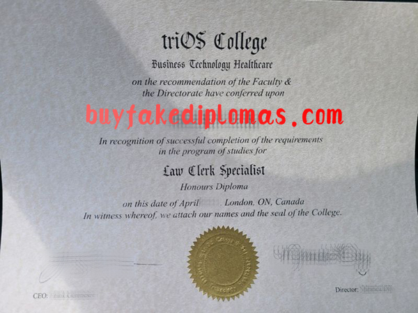 triOS College Diploma, Fake triOS College Diploma