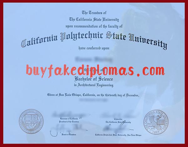 California Polytechnic State University San Luis Obispo Degree, Fake California Polytechnic State University San Luis Obispo Degree