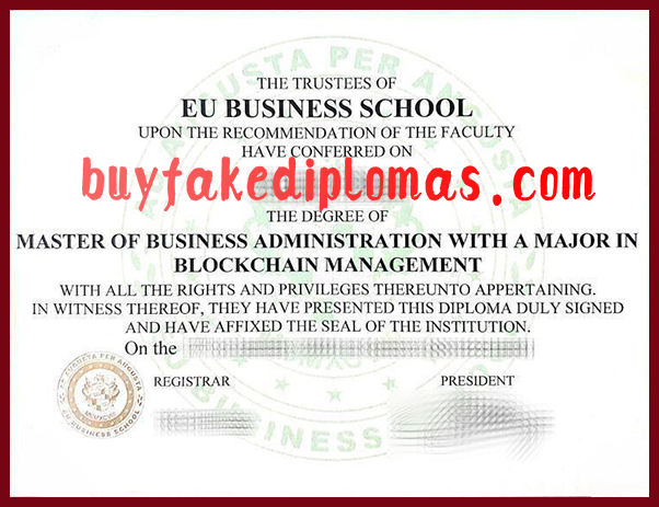 EU Business School MBA Degree, Fake EU Business School MBA Degree