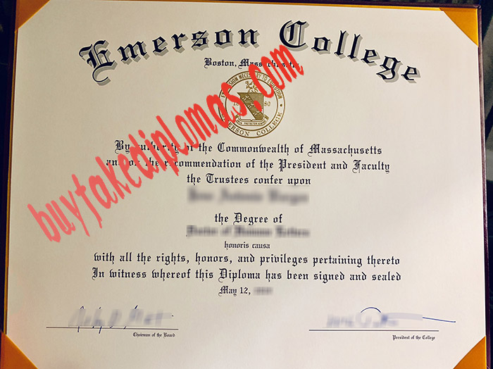 Emerson College fake diploma