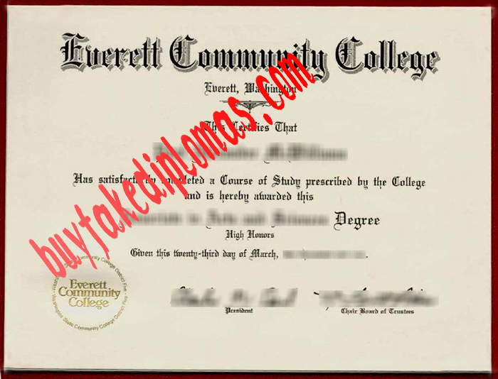 Everett Community College fake diploma