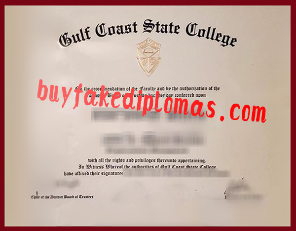 Gulf Coast State College Degree, Fake Gulf Coast State College Degree