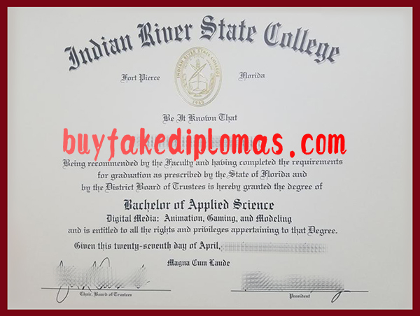 Indian River State College Degree, Fake Indian River State College Degree